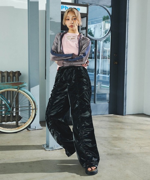DURAS(デュラス)の「クロップベロアトラックジャケット(ジャージ・レディース・ブルー/ライラック/チャコール・SMALL/MEDIUM)」の10枚目の写真