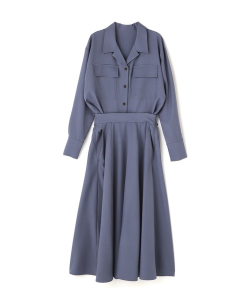 N.(N. Natural Beauty Basic)(エヌエヌナチュラルビューティーベーシック)の「シャツドッキングワンピース(ワンピース・レディース・ベージュ/ブルー・MEDIUM)」の19枚目の写真
