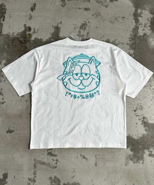 A'GEM/9 × .kom 『A'gem/エージェム』ｷｮﾝｼｰ刺繍半袖Tシャツ（T