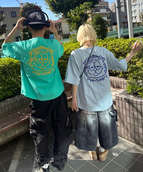 A'gem(エージェム)の「A'GEM/9 × .kom 『A'gem/エージェム』キョンシー刺繍半袖Tシャツ(Tシャツ/カットソー・メンズ・ブラック/ホワイト/ターコイズブルー系/サックスブルー・M/L)」の21枚目の写真