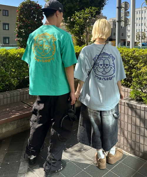 A'gem(エージェム)の「A'GEM/9 × .kom 『A'gem/エージェム』キョンシー刺繍半袖Tシャツ(Tシャツ/カットソー・メンズ・ブラック/ホワイト/ターコイズブルー系/サックスブルー・M/L)」の20枚目の写真