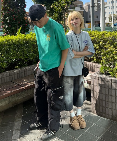 A'gem(エージェム)の「A'GEM/9 × .kom 『A'gem/エージェム』キョンシー刺繍半袖Tシャツ(Tシャツ/カットソー・メンズ・ブラック/ホワイト/ターコイズブルー系/サックスブルー・M/L)」の16枚目の写真