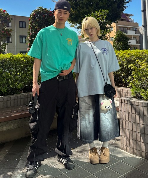 A'GEM/9 × .kom 『A'gem/エージェム』ｷｮﾝｼｰ刺繍半袖Tシャツ A'gem│A