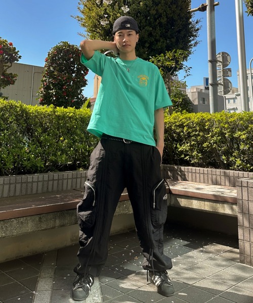 A'gem(エージェム)の「A'GEM/9 × .kom 『A'gem/エージェム』キョンシー刺繍半袖Tシャツ(Tシャツ/カットソー・メンズ・ブラック/ホワイト/ターコイズブルー系/サックスブルー・M/L)」の7枚目の写真
