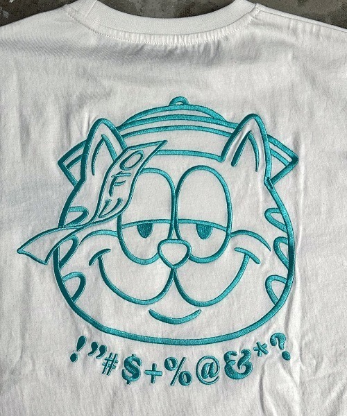 A'gem(エージェム)の「A'GEM/9 × .kom 『A'gem/エージェム』キョンシー刺繍半袖Tシャツ(Tシャツ/カットソー・メンズ・ブラック/ホワイト/ターコイズブルー系/サックスブルー・M/L)」の9枚目の写真