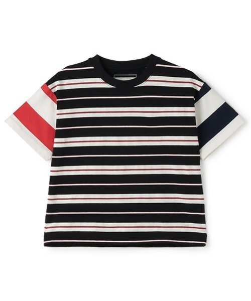 and D. petit main(アンドディープティマイン)の「【365D.】アソートボーダーワイド半袖Tシャツ(Tシャツ/カットソー・キッズ・ラベンダー/カラフル/ピンク/ブルー/グリーン/ネイビー/エメラルド/イエロー・100cm/150cm/130cm/110cm/120cm/90cm/140cm)」の18枚目の写真