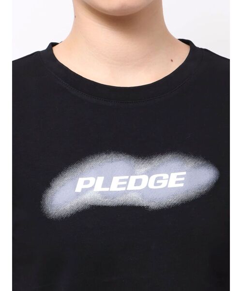 EMODA（エモダ）の「スプレーロゴミニマルTシャツ（Tシャツ/カットソー・レディース・グレー/ブルー/ピンク/ホワイト/ブラック・FREE）」の10枚目の写真