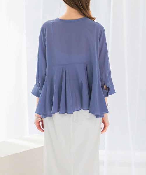 ブラウス シャツ ペプラムギャザーブラウス レディース INDIVI｜ペプラムギャザーブラウス | Rakuten Fashion(楽天