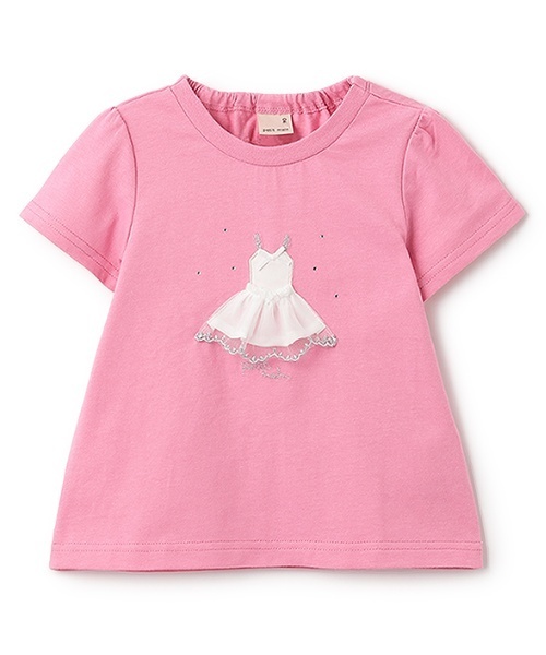 petit main（プティマイン）の「【防汚/リンク】キラキラモチーフTシャツ（Tシャツ/カットソー・キッズ・ラベンダー/オフホワイト/ピンク/ブラック/サックスブルー・130cm/120cm/80ｃｍ/90cm/100cm/110cm）」の5枚目の写真