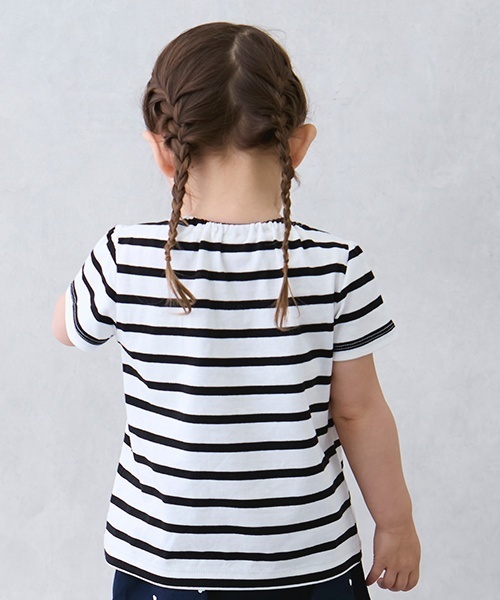 petit main（プティマイン）の「【防汚/リンク】キラキラモチーフTシャツ（Tシャツ/カットソー・キッズ・ラベンダー/オフホワイト/ピンク/ブラック/サックスブルー・130cm/120cm/80ｃｍ/90cm/100cm/110cm）」の18枚目の写真