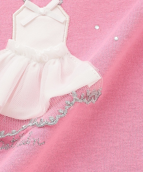 petit main（プティマイン）の「【防汚/リンク】キラキラモチーフTシャツ（Tシャツ/カットソー・キッズ・ラベンダー/オフホワイト/ピンク/ブラック/サックスブルー・130cm/120cm/80ｃｍ/90cm/100cm/110cm）」の13枚目の写真