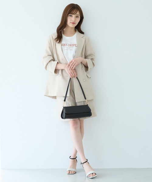 Andemiu（アンデミュウ）の「【セットアップ対応】リネンライクハーフパンツ494245（その他パンツ・レディース・ブラウン/ライトベージュ/チャコールグレー・MEDIUM/SMALL）」の9枚目の写真