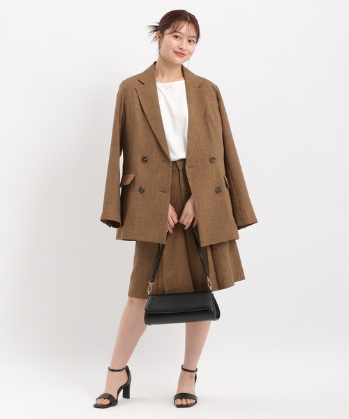 Andemiu（アンデミュウ）の「【セットアップ対応】リネンライクハーフパンツ494245（その他パンツ・レディース・ブラウン/ライトベージュ/チャコールグレー・MEDIUM/SMALL）」の15枚目の写真