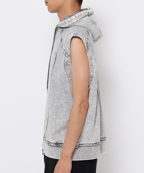 HARE（ハレ）の「ピグメントフードベスト(HARE)（ベスト）」 - WEAR