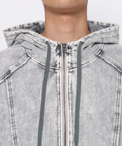 HARE(ハレ)の「ピグメントフードベスト(HARE)(ベスト・メンズ・ブラック/グレー・FREE)」の14枚目の写真