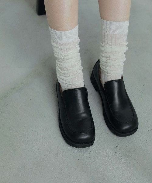 anuke(アンヌーク)の「anuke Ecoleather Loafers エコレザーローファー/62521005(ローファー・レディース・ブラック・37/36/38)」の1枚目の写真