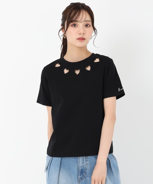 31 Sons de mode(トランテアン ソン ドゥ モード)の「2025春夏新作 ハートカットワークTシャツ(Tシャツ/カットソー・レディース・オフホワイト/ブラック・フリ-)」の14枚目の写真