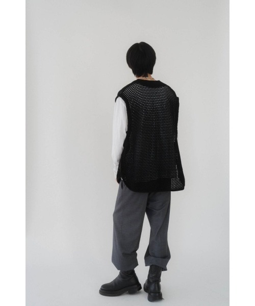 Knuth Marf(クヌースマーフ)の「side zip knit vest(ベスト・レディース・ブラック・FREE)」の2枚目の写真