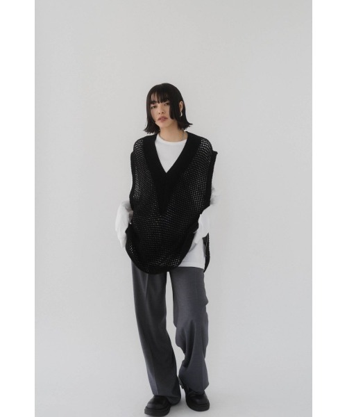 Knuth Marf(クヌースマーフ)の「side zip knit vest(ベスト・レディース・ブラック・FREE)」の3枚目の写真
