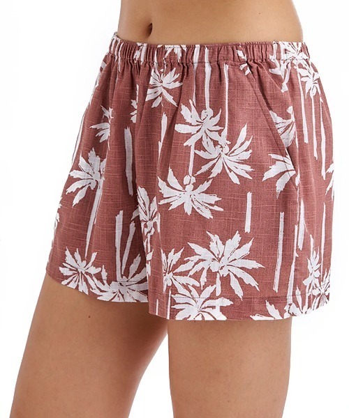 BILLABONG(ビラボン)の「BILLABONG レディース 【DAY DRIFT'N】 SUN FADE PRNTD SHORT ショートパンツ 【2025年夏モデル】/ビラボンウエストゴムセットアップ可能総柄ショートパンツ(その他パンツ・レディース・ブラウン系その他/ホワイト×ブラック・SMALL)」の1枚目の写真
