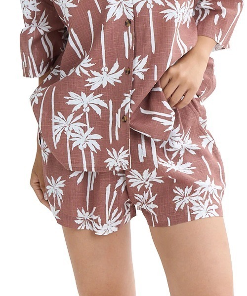 BILLABONG(ビラボン)の「BILLABONG レディース 【DAY DRIFT'N】 SUN FADE PRNTD SHORT ショートパンツ 【2025年夏モデル】/ビラボンウエストゴムセットアップ可能総柄ショートパンツ(その他パンツ・レディース・ブラウン系その他/ホワイト×ブラック・SMALL)」の8枚目の写真
