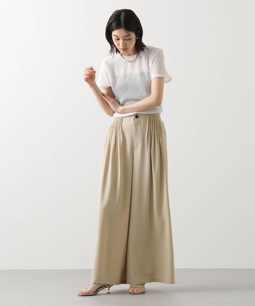 Gready Brilliant（グレディブリリアン）の「シアーサッカークルーカットソー（Tシャツ/カットソー・レディース・レッド/ドット/オフホワイト・FREE）」の7枚目の写真