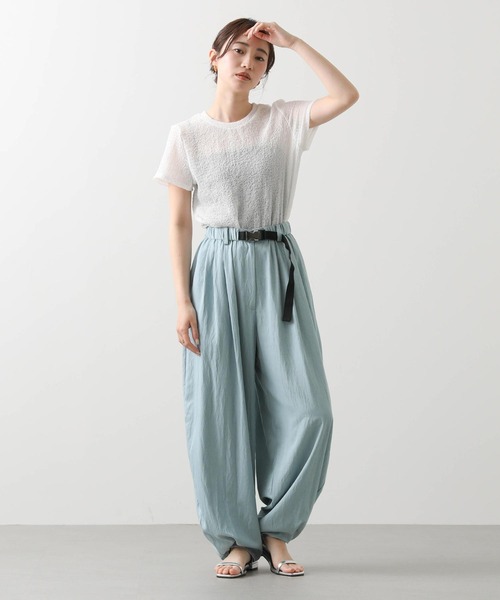 Gready Brilliant（グレディブリリアン）の「シアーサッカークルーカットソー（Tシャツ/カットソー・レディース・レッド/ドット/オフホワイト・FREE）」の19枚目の写真