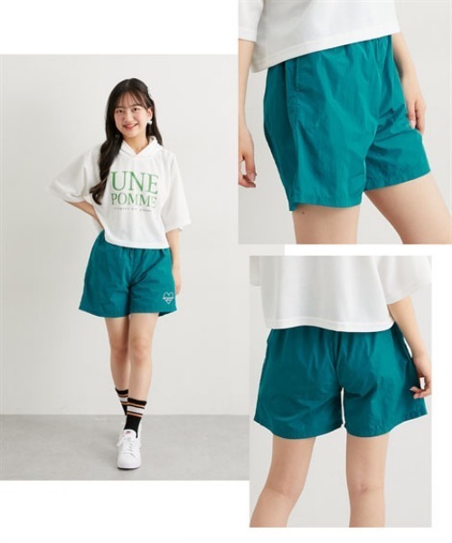 セール】ウエストゴムナイロンワッシャーハーフパンツ（女の子