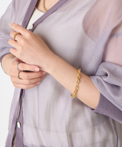 Jena espace merveilleux（ジェナ　エスパスメルヴェイユ）の「コンビチェーンブレスレット（ブレスレット・レディース・シルバー/ゴールド・FREE）」の6枚目の写真