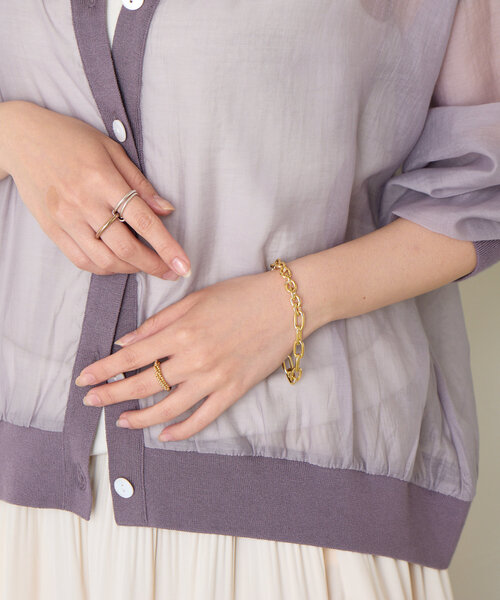 Jena espace merveilleux（ジェナ　エスパスメルヴェイユ）の「コンビチェーンブレスレット（ブレスレット・レディース・シルバー/ゴールド・FREE）」の7枚目の写真