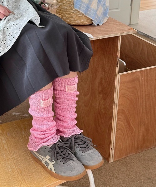 almo（アルモ）の「【LAMPOON】サマーニットレッグカバー（レッグウォーマー・レディース・ブルー/アイボリー/ホワイト/ライトグレー/ピンク/ベージュ・FREE）」の6枚目の写真