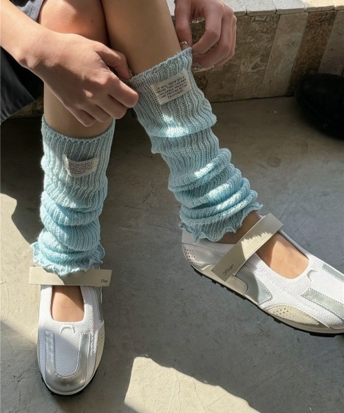 almo（アルモ）の「【LAMPOON】サマーニットレッグカバー（レッグウォーマー・レディース・ブルー/アイボリー/ホワイト/ライトグレー/ピンク/ベージュ・FREE）」の7枚目の写真