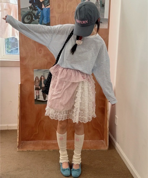 almo（アルモ）の「【LAMPOON】サマーニットレッグカバー（レッグウォーマー・レディース・ブルー/アイボリー/ホワイト/ライトグレー/ピンク/ベージュ・FREE）」の10枚目の写真