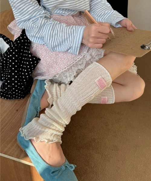 almo（アルモ）の「【LAMPOON】サマーニットレッグカバー（レッグウォーマー・レディース・ブルー/アイボリー/ホワイト/ライトグレー/ピンク/ベージュ・FREE）」の11枚目の写真