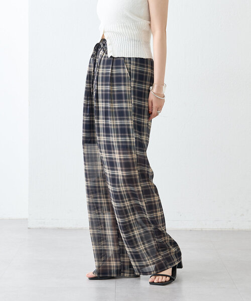mystic（ミスティック）の「チェックイージーパンツ（その他パンツ