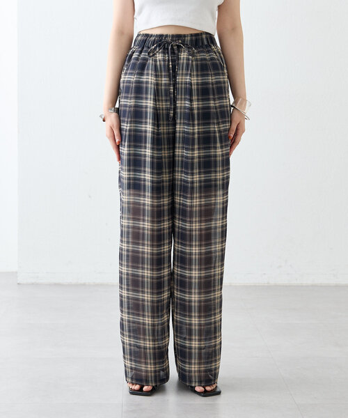 mystic(ミスティック)の「チェックイージーパンツ(その他パンツ・レディース・ブラウン/ネイビー・1/2)」の16枚目の写真
