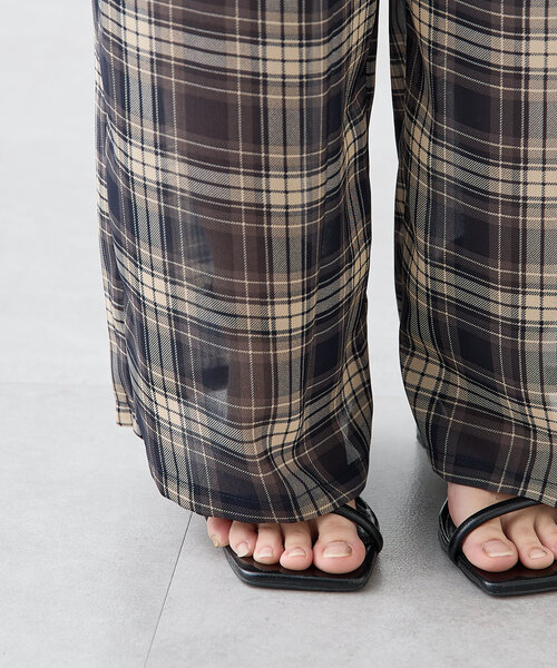 mystic(ミスティック)の「チェックイージーパンツ(その他パンツ・レディース・ブラウン/ネイビー・1/2)」の22枚目の写真