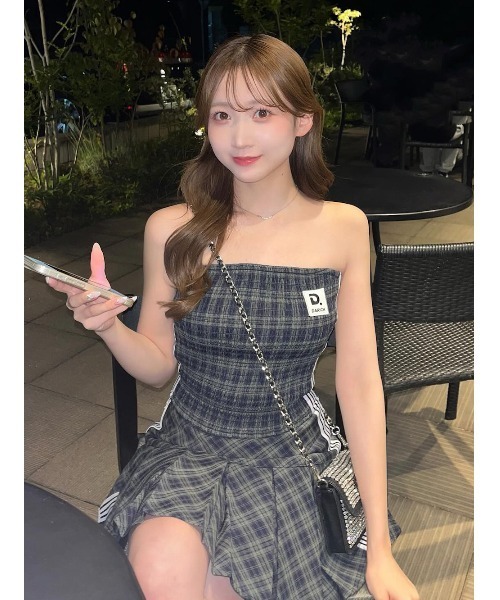 ダーリッチ　リメイクライクチェックベアトップ リメイクライクチェックベアトップ – Darich (ダーリッチ)