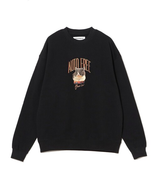 CHARI&CO（チャリアンドコー）の「【別注】CHARI&CO / AMUCHAN AUTO FREE CREW SWEAT（スウェット・メンズ・ブラック・XL/L/M）」の3枚目の写真