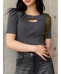 MURUA | フロントホックレイヤードハーフニット(ニット/セーター)