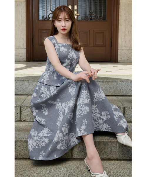 【待望★】 Jacquard Martigues Vest to lip Set（セットアップ）｜Her ワンピース