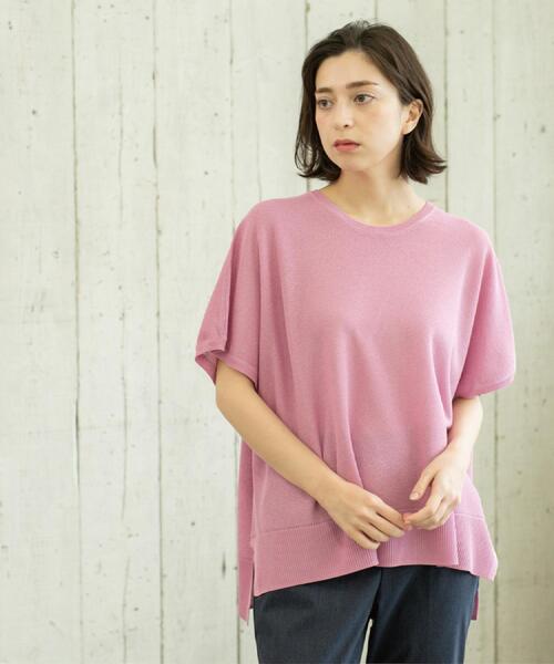 OPAQUE.CLIP(オペークドットクリップ)の「《5色展開/S-LLサイズ》リラクシーメッシュニット【洗濯機洗い可】(ニット/セーター・レディース・ブラック/ピンク/グリーン/ホワイト/ライトグレー・36/38/40/42)」の21枚目の写真