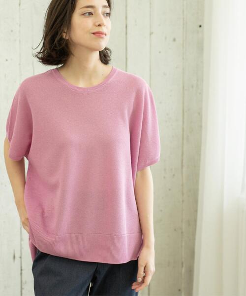 OPAQUE.CLIP(オペークドットクリップ)の「《5色展開/S-LLサイズ》リラクシーメッシュニット【洗濯機洗い可】(ニット/セーター・レディース・ブラック/ピンク/グリーン/ホワイト/ライトグレー・36/38/40/42)」の20枚目の写真