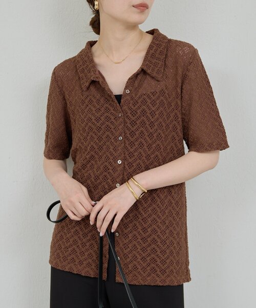 タグ付き美品　GALLARDAGALANTEレースブラウス GALLARDA GALANTE】刺繍レースブラウス