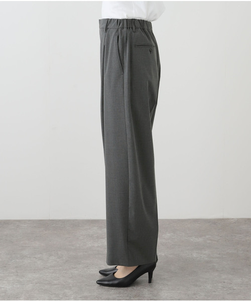 U by SPICK&SPAN（ユーバイスピックアンドスパン）の「《追加2》2WAYトロタックイージーワイド（スラックス・レディース・チャコールグレー/ブラック・36/38）」の11枚目の写真