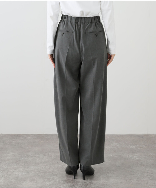 U by SPICK&SPAN（ユーバイスピックアンドスパン）の「《追加2》2WAYトロタックイージーワイド（スラックス・レディース・チャコールグレー/ブラック・36/38）」の12枚目の写真