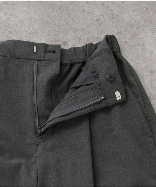 U by SPICK&SPAN（ユーバイスピックアンドスパン）の「《追加2》2WAYトロタックイージーワイド（スラックス・レディース・チャコールグレー/ブラック・36/38）」の17枚目の写真
