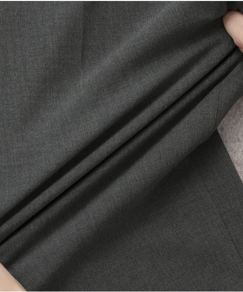 U by SPICK&SPAN（ユーバイスピックアンドスパン）の「《追加2》2WAYトロタックイージーワイド（スラックス・レディース・チャコールグレー/ブラック・36/38）」の18枚目の写真