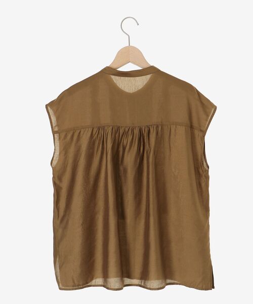 le.coeur blanc（ルクールブラン）の「《手洗い可能》シルキーローンフロントフリルフレンチブラウス（シャツ/ブラウス・レディース・ブラウン/チャコールグレー・38）」の18枚目の写真