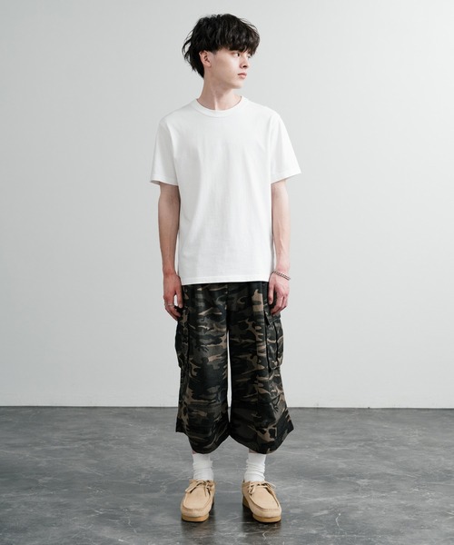 Rocky Monroe(ロッキーモンロー)の「カモフラージュ 迷彩 膝タック入りミリタリーカーゴワイドハーフパンツ(カーゴパンツ・メンズ・カモフラージュ・M/L/XL)」の20枚目の写真